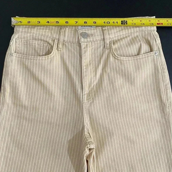 Frame Le Jane Straight Leg Jeans Cream Tan - Picture 5 of 15